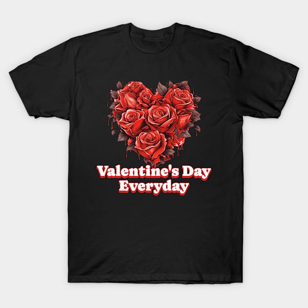 Romantic Valentine's Day Happy Love Heart Romance T-Shirt by ejsulu